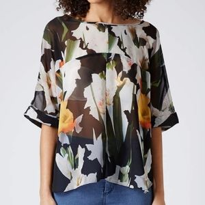 🎈2/$50 Sheer Floral Print Blouse